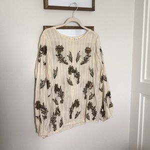 Beaded Anthropologie top